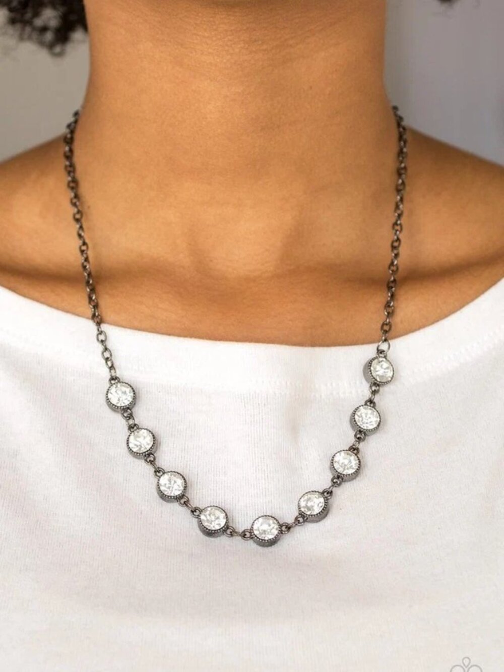 Paparazzi Jewelry Accessories - Starlit Socials - Black Necklace - Vintage